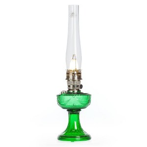 Aladdin Lincoln Drape Oil Lamp - Traditional Classic Indoor Oil or Kerosene Fuel Lamp, Bright White Light, Glass with Nickel Trim - 1 of 1