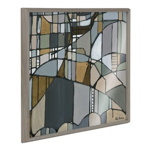 Kate and Laurel Blake Deco Nadeau 2 Framed Printed Acrylic by Leah Nadeau, 24x24, Gray - 1 of 4