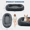 Human Dog Bed for Adult and Pets,  Napping  Dog Bed with Side Pocket,Washable Fluffy Faux Fur,No Assembly Required - 4 of 4