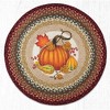 Earth Rugs Autumn Pumpkin Round Patch Rug 27"x27" – Hand-Braided Jute Accent Rug with Seasonal Pumpkin Design for Fall Decor - 2 of 3