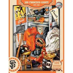 MasterPieces 500 Piece Puzzle - San Francisco Giants Locker Room - 15"x21" - 1 of 4