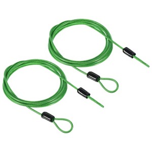 Unique Bargains Security Steel Cable Coated Luggage Lock Wire Rope w Double Loop - 1 of 4