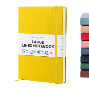 Ruled Journal Notebook, A4 8.5 x 11.5 inch 160 Lined Pages, Hardcover Leather Writing Journals for Women, Men, 120 GSM Thick Paper, Gifts Box Included - 1 of 4