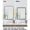 Jojoka Black Metal Framed Bathroom Mirror for Wall - 24X36 Inch Rounded Rectangle Matte Vanity Bathroom Mirror Farmhouse - 3 of 4