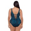 S3 Swim Sculpting Square Neck Lace-Up Back One Piece Swimsuit - Sculpt, Support, Smooth - 3 of 3