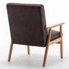 MYINDA 25.38'' Wide Classic Mid-Century Modern Arm Chair, Dark Brown - 2 of 4