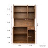 NicBex 71" Tall Kitchen Buffet Cabinet with 6-Doors Multifunctional Sideboard Cabinet with 1-Open Shelves and 1-Drawer for bedroom, Walnut - 2 of 4