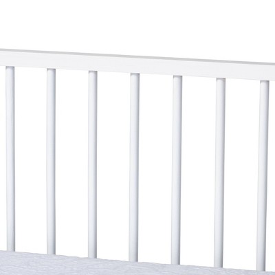 White Twin Wood Spindle Daybed with Upholstered Frame