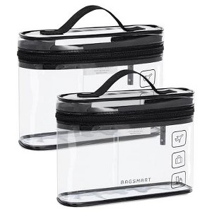 Generic TSA Approved Toiletry Bag, 2 Pack Clear Makeup Cosmetic Bag - 1 of 4