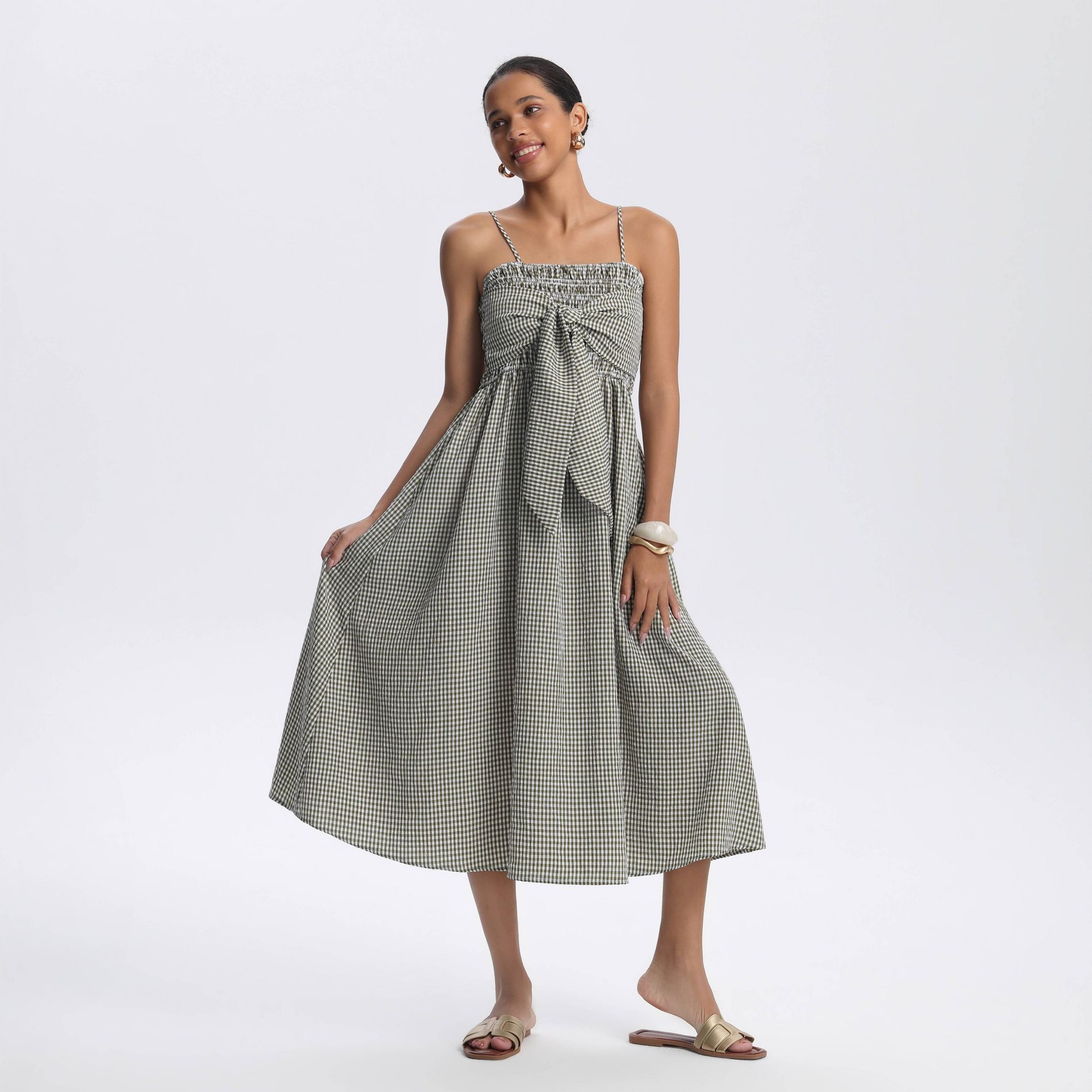 Women's Smocked Bodice Midi Sundress - A New Day™