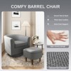 Lirago Gray Swivel Barrel Accent Chair with Ottoman - Modern Single Sofa with Storage Space, Dimensions 29.13"x25.80"x26" - 4 of 4