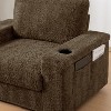 42"W Chaise Lounge, Oversized Accent Chair Sofa Bed, Upholstered Sleeper Lounge Chair with Storage Ottoman -ModernLuxe - 2 of 4