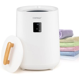 Costway 18 L Towel Warmer for Bathroom Luxury Towel Heater with LED Display & Auto Shut off White/Brown/Pink/Yellow - 1 of 4