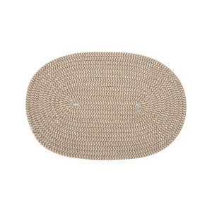 Unique Bargains Trivet Oval Rope Coaster Cotton Non-Woven Fabric 12.6"x8.66"x0.31" - 1 of 3