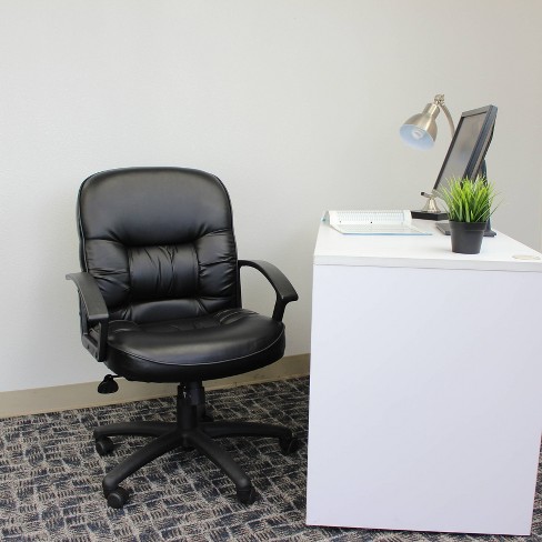 Boss black leatherplus online executive chair