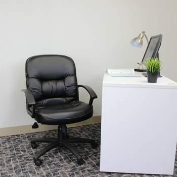 Mid Back Leatherplus Chair Black - Boss Office Products