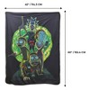 Just Funky Rick and Morty Portal 45 x 60 Inch Fleece Throw Blanket - image 2 of 3