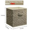 TOBILI 12 inch Foldable Cube Storage Bins Set of 6, Closet Organizers Bins and Storage Box for Toy Clothes-Brown - 2 of 4