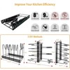 FONTOI 8 Tiers Pot Organizer Rack, Pot Lid Organizer, Cookware Organizers and Storage for Kitchen, Black, 7.87"*15"*19.29" - 3 of 4