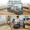 Gray Folding Sofa Bed 2-Pack - Convertible sleeper chairs with pillow, back support & washable cover for living room & bedroom. - 4 of 4