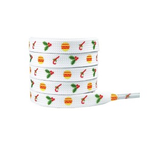 INSPIRE CHIC Christmas Flat Shoe Laces for Adults, Men, Him, Women, Teens, Christmas Decorations Shoestrings 1 Pair - 1 of 4