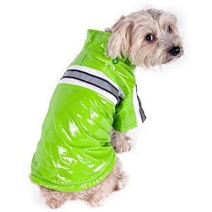 Pet Life (R) Reflecta-Glow Reflective Waterproof Adjustable Pvc Pet Raincoat - 1 of 4