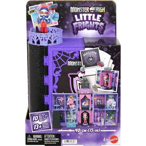 Детский игровой набор Monster High Little Frights Fearbook Playset with Ghoulia 3" Mini Doll and 13+ Accessories