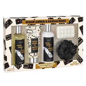 Warm Amber & Sandalwood Domino Nights Bath and Body Gift Set : Target
