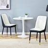 Lyngins Modern Dining Chairs with Metal Legs,Upholstered Kitchen Chairs with Curved Backrest,PU Chairs for Dining Room,Kitchen - 2 of 4