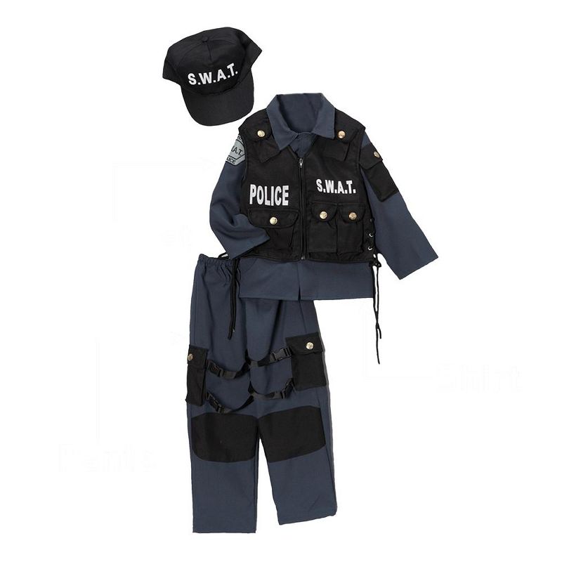 Dress Up America S.W.A.T Police Officer Costume for Kids, 1 of 3