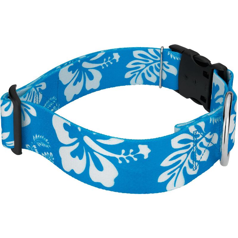 Country Brook Petz 1 1/2 Inch Deluxe Blue Hawaiian Dog Collar, 3 of 5