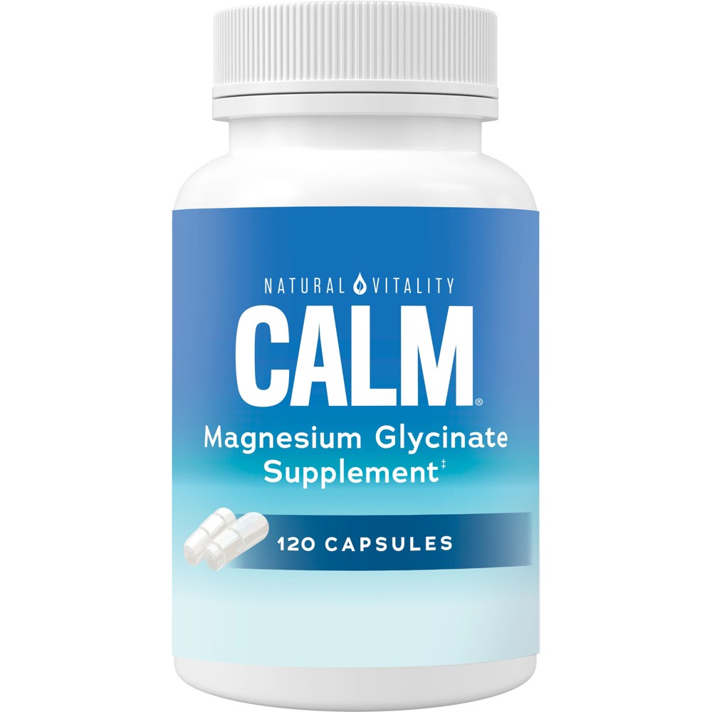 Photos - Vitamins & Minerals Natural Calm Magnesium Glycinate Vegan Capsules - 120ct