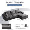3-Seater Corduroy No-Assembly Sofa with Self-Expanding Design and Modular L/U-Shape Configuration - 3 of 4