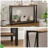 Small Entryway Table 43" Narrow Console Table w/ Shelves 2-Tier Entryway Table - 4 of 4