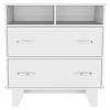 Okak 2-Drawer Dresser with 2 Open Shelfs,Wengue Finish Chest of Drawers with Large Storage Space&Metal Handles,Legged Dresser for Living Room - 2 of 4