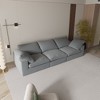 Grungis Convertible Sleeper Sofa Bed with Cylindrical Pillow,Corduroy Folding Mattress Couch with Fixed-Shape Frame,Floor Sofa for Living Room - 2 of 4
