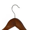 60 Pack Solid Walnut Wood Suit Hangers for Adult - 4 of 4