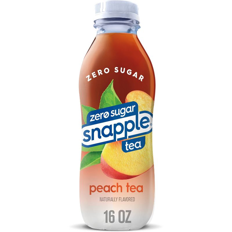 Snapple Zero Sugar Peach Tea - 16 fl oz Bottle, 1 of 7