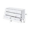 NicBex Modern 6-Drawer White Bedroom Dressers with Unique Handles,Chest of Drawers for Bedroom,Entryway,Wooden Dresser Chest - 4 of 4