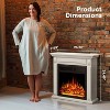 ZAFRO Electric Fireplace with Mantel, Freestanding 750/1500W Heater , Adjustable Flame  and LED Flame for Indoor Use, White - 4 of 4