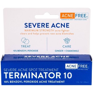 AcneFree Severe Acne Spot Treatment Terminator 10 with 10% Benzoyl Peroxide  - 1 fl oz - 1 of 4