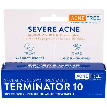 AcneFree Severe Acne Spot Treatment Terminator 10 with 10% Benzoyl Peroxide  - 1 fl oz