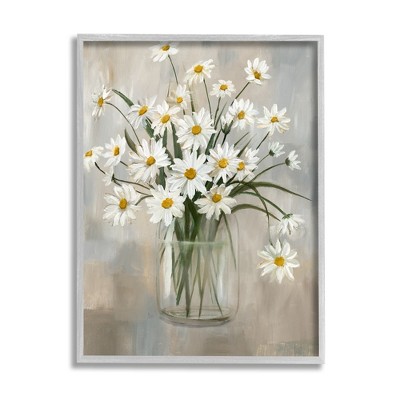 Stupell Industries Daisy Bloom Bouquet Potted Flowers Abstract Pattern