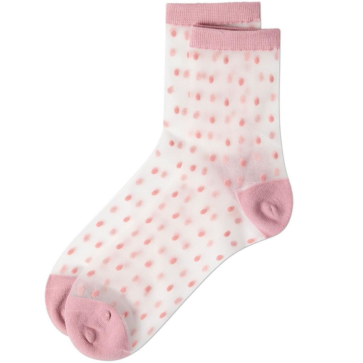Memoi Women's Sheer-All-Over Polka Dot Ankle Sock - thumbnail 7