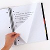 Five Star 200 Sheets 5 Subject College Ruled Spiral Notebook with Pocket Dividers Black: Lined Paper, 3 Hole Punched - 4 of 4