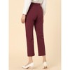 INSPIRE CHIC Women's High Waist Elastic Back Two Slant Pockets Office Work Ankle Pants - 4 of 4