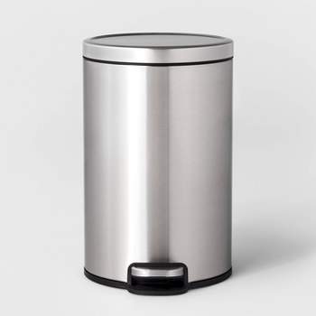simplehuman 45 Liter Semi-Round Step Can with Liner Rim Brushed Stainless  Steel CW2030 - Best Buy