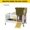 Aivituvin Rabbit Hutch | Outdoor Bunny Cage (Inner Space 4.84ft²)-AIR24-B - 3 of 4
