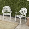 Tangkula 2 Pieces Cast aluminum patio chair bistro dining chair outdoor cast aluminum chair - 4 of 4