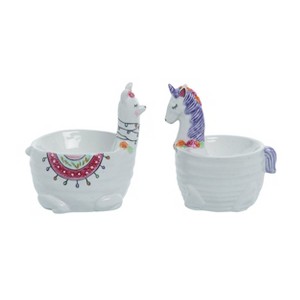 Transpac Tiny Happy Unicorn/Llama Planter Set of 2 Spring Home Decorations - 1 of 1